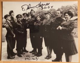 Carry on England Melvyn Hayes signed 10 x 8 inch colour group scene photo. Good condition. All