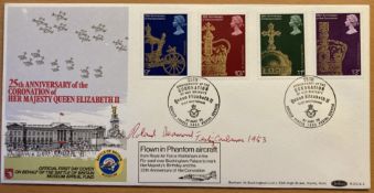 WW2 BOB fighter ace Roland Beamont signed 1978 rare Benham official Coronation FDC BOCS3, with