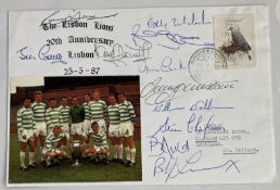 Celtic football complete 1967 Lisbon Lions winning team signed 25/5/87, 20th ann cover. Autographs