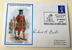 WW2 Victoria Cross winner Richard Burton VC signed 1972 Duke of Wellingtons Regiment British