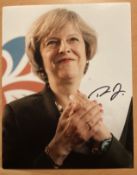 Prime Minister Teresa May signed 10 x 8 colour 3/4 length photo. Good condition. All autographs come
