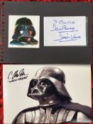 Darth Vadar Dave Prowse signed display and body double C Andrew Nelson signed 10 x 8 inch colour