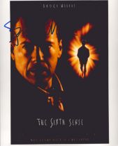 Bruce Willis signed Sixth Sense 10x8 inch colour promo photo. Good condition. All autographs come