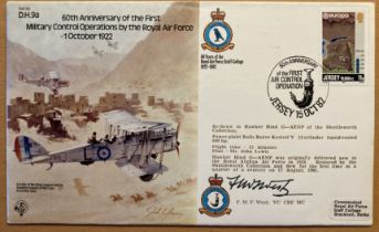 Great War Fred West VC signed DH9 Bomber command RAF series cover. Good condition. All autographs