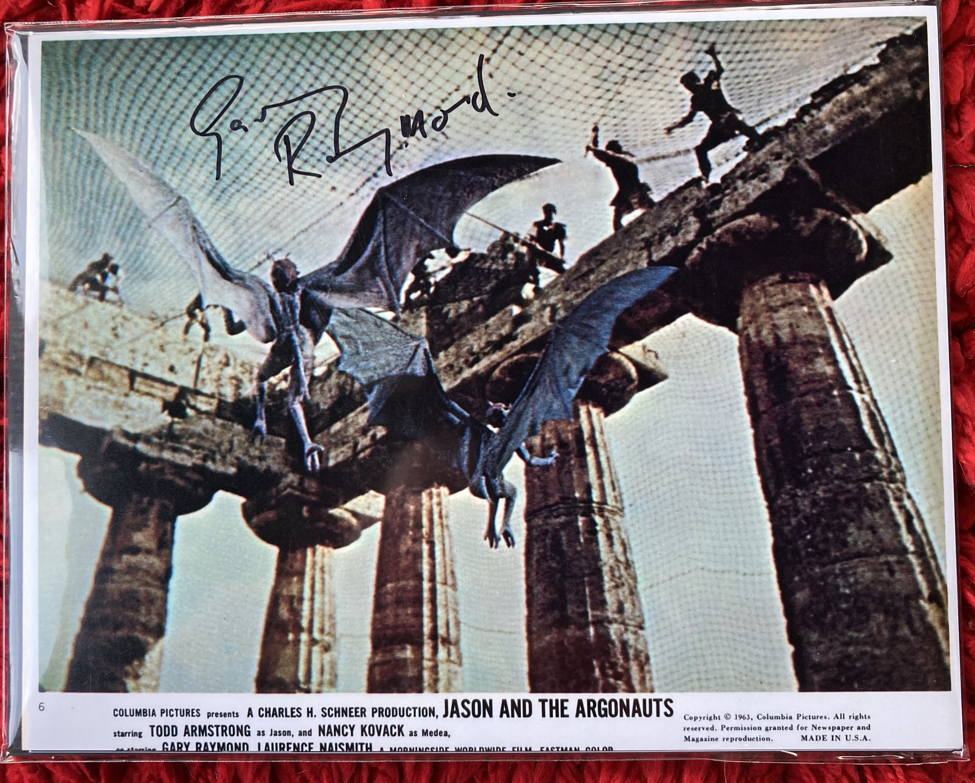 Jason and the Argonauts Gary Raymond signed 10 x 8 inch colour photo. Good condition. All autographs