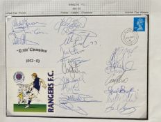 Rangers 1992/3 Treble Winning multiple signed cover with 29/5/93 Glasgow CDS postmark. Twenty