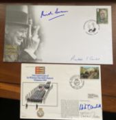 Winston Churchill collection. Two covers 2006 signed by relatives Mary Soames and Randolph