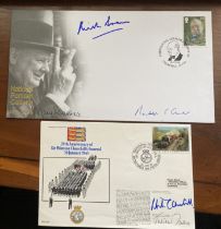 Winston Churchill collection. Two covers 2006 signed by relatives Mary Soames and Randolph