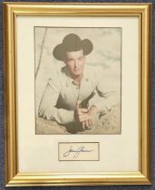 James Garner 16x12 inch overall framed and mounted signature piece includes signed album page and