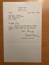 WW2 Leonard Cheshire VC signed typed letter on his own stationary 1969. Good condition. All