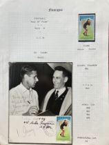 Football Lev Yashin signed scruffy 6 x 4 b/w photocard with Hall of Fame stamp and postmark. To John