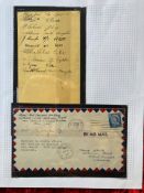 1956 Royal New Zealand flown cover carried on Victoria Cross Centenary flight, New Zealand to London