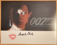 Melita Clark James Bond signed 10 x 8 inch colour Diamonds are forever photo, with pink lipstick
