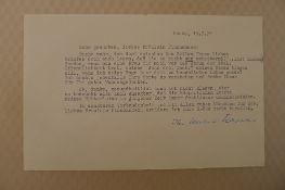 WW2 German SS A letter signed by Herbert Kappler (1907 1978) dated 19th July 1971, sent from Gaeta