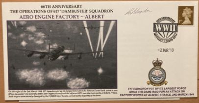 WW2 signed 617 sqn attack on Albert Aero Engine Factory cover signed by raid veteran Reginald