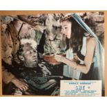Bernard Cribbins signed 10 x 8 inch colour lobby card photo from the movie She. Good condition.