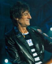 Ronnie Wood signed 10x8 inch colour photo. Good condition. All autographs come with a Certificate of