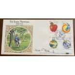 David Attenborough signed 1987 Benham Sir Isaac Newton official FDC BLCS21, with Royal Observatory