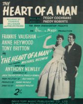 Anthony Newley 1931-1999 English Actor Singer Signed Vintage Sheet Music 'The Heart Of A Man'.