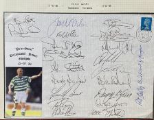 Celtic football Peter Grant testimonial multiple signed cover with 13/10/96 postmark. 20+ autographs