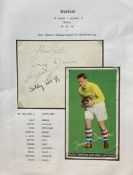 Football 1934 Scotland v N. Ireland players multiple signed album page display. Autographs of