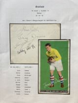 Football 1934 Scotland v N. Ireland players multiple signed album page display. Autographs of