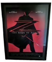 The Mask of Zorro 45x33 inch multi signed framed and mounted Movie Poster signed by the stars of the