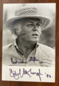 Legendary actor and Director Sir Richard Attenborough signed 6 x 4 inch b/w photo to Stephen dated