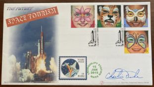 Astronaut Apollo 16 Charlie Duke signed 2001 Internetstamps Space Tourism, Official Future FDC.