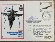 Rare 1st Intercontinental Jaguar flight cover 1974, flown Boscombe Down to Goose Bay to Nellis