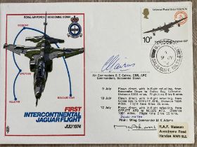 Rare 1st Intercontinental Jaguar flight cover 1974, flown Boscombe Down to Goose Bay to Nellis