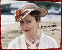 Poirot Miss Lemon Pauline Moran signed lovely colour 10 x 8 inch head and shoulders portrait