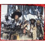 Pirates of Caribbean Issac Singleton signed 10 x 8 inch colour pirate ship movie scene photo. Good