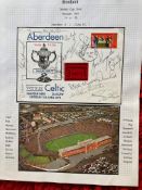 Football Aberdeen v Celtic 1970 Scottish Cup final multiple signed match cover. Autographs of 14
