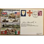 John Kenneally VC signed 50th ann WW2 End of the War in North Africa cover. JS50/43/4. Good