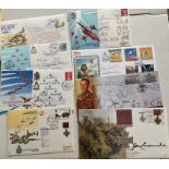 Red Arrows, VC winners, Battle of Britain signed collection. 17 flown RAF covers with 46 autographs.