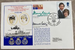 Navy WW2 Admirals Sir Henry Leach and Sir Desmond Cassidi signed 1981 official cover comm. Royal