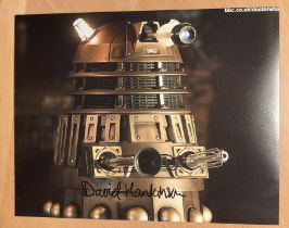 Dr Who David Hankinson signed 10 x 8 inch colour Dalek photo. David Hankinson was a Dalek operator