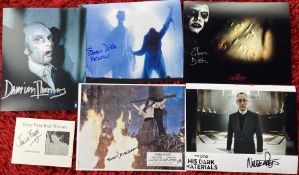 Horror signed collection Janina Faye signed card and five 10 x 8 photos signed by Nathan Pegler,