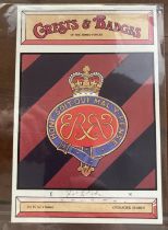Victoria Cross winner Viscount De L'Isle signed Army Crest and Badges postcard. Autograph is quite