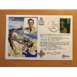 WW2 fighter ace George Burgess DFC signed on his own Historic Aviators cover. Good condition. All