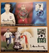 Football Tom Finney two signed covers, 2006 Combined Football Services and Preston North End covers.