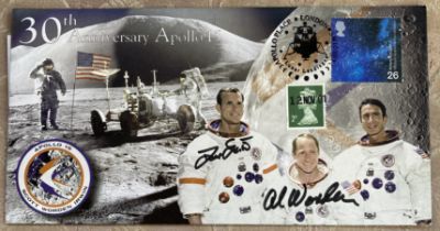 Apollo 15 astronauts Moonwalker Dave Scott and Al Worden signed 2001, 30th ann Apollo 15 cover.