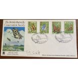 Sir Peter Scott DSC signed 1981 Benham official Butterflies FDC BOCS(2)3. Sir Peter Markham Scott,