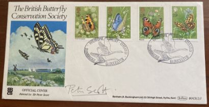 Sir Peter Scott DSC signed 1981 Benham official Butterflies FDC BOCS(2)3. Sir Peter Markham Scott,