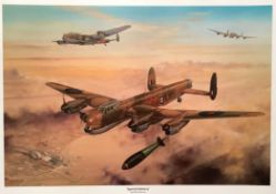 WWII 23x16 inch approx. unsigned colour print titled Special Delivery by the artist Matt Holness.