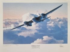 WW2 Colour Print Titled A Moments Peace by Ivan Berryman. Limited 61 of 150. Signed in Pencil by the