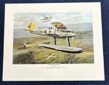 Aviation. Kenneth McDonogh colour Print Titled The Schneider Trophy 1923. Unsigned. Un-Numbered.