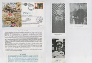 WW2. Private Duncan Ferguson and Gunner Richard Lee Signed Fall of Singapore FDC. British Stamp with