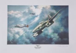 WW2 Colour Print Titled Predator To Prey Royal Air Force. By Melvyn Buckley. Signed in Pencil by